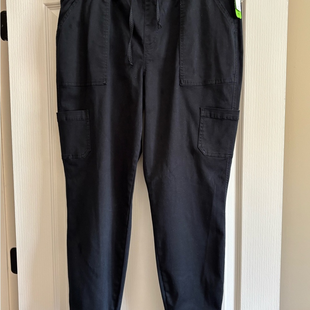Maurices Black Cargo Pants with Drawstring Waist